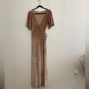 Baltic Born velvet maxi wrap dress